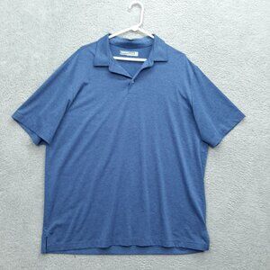 Roundtree & York Mens Performance polo Blue  XLT Casual basic golf